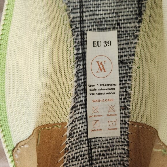 VIVAIA Margot square toe v-cut lime green flats shoes - Picture 8 of 10